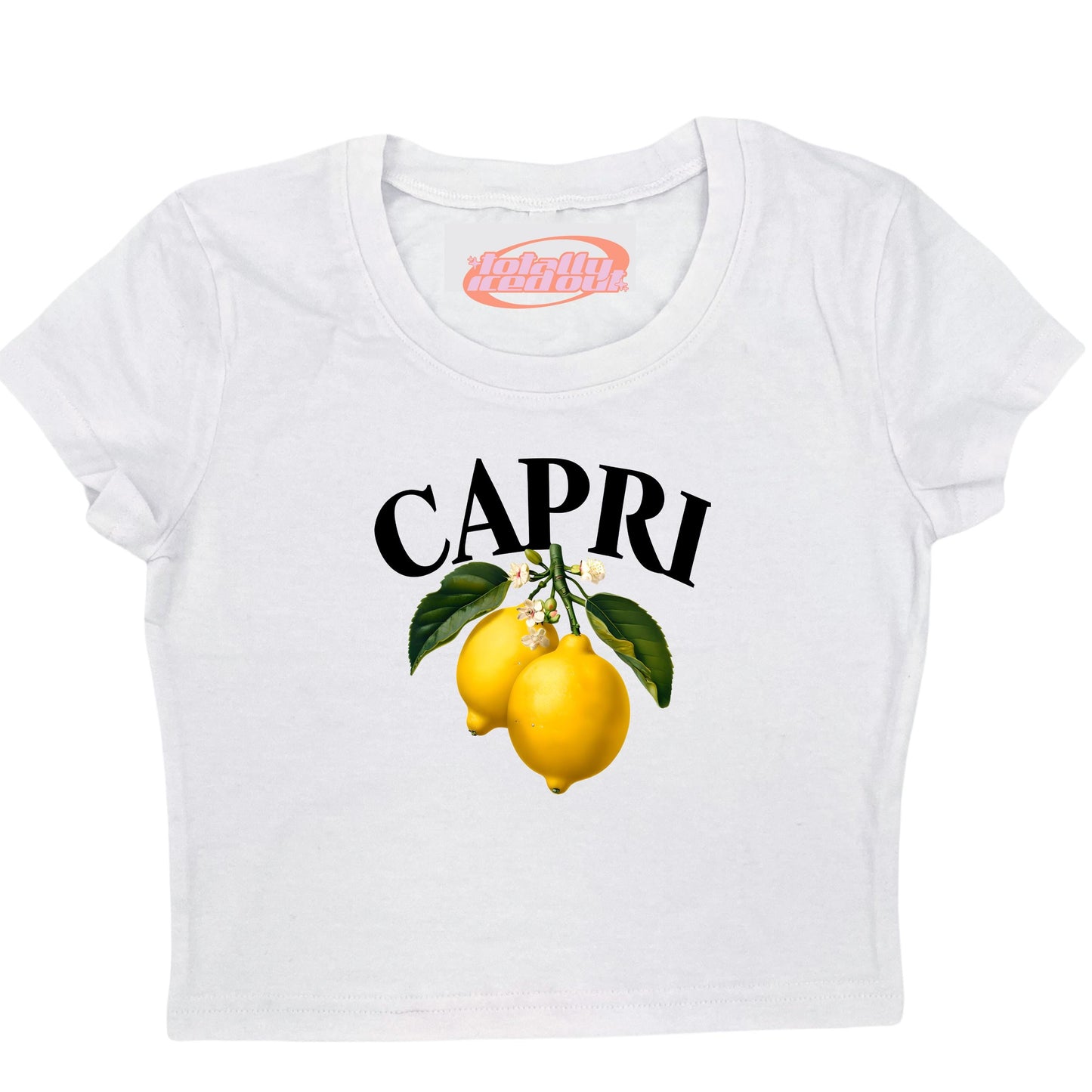 a white t - shirt with a picture of two lemons on it