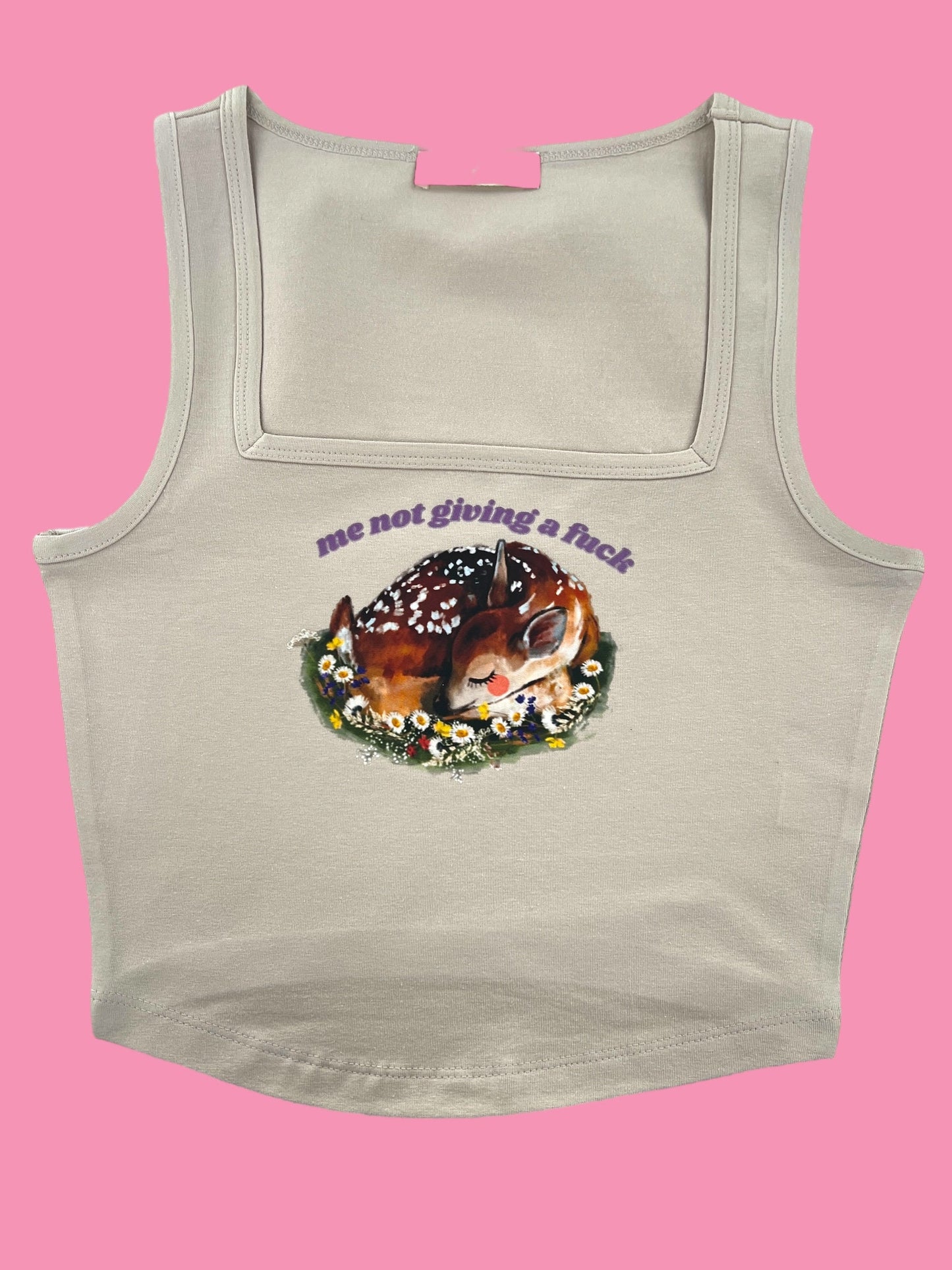 a tank top with a picture of a deer on it
