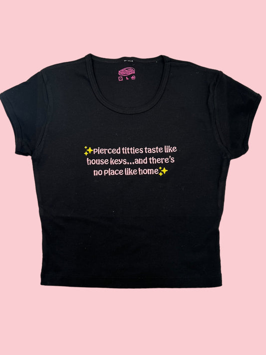 a black t - shirt with a quote on it