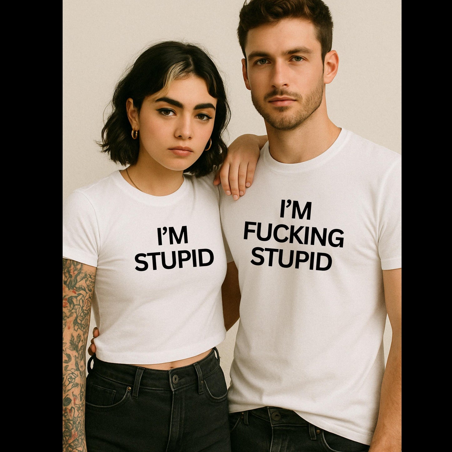a man and a woman standing next to each other