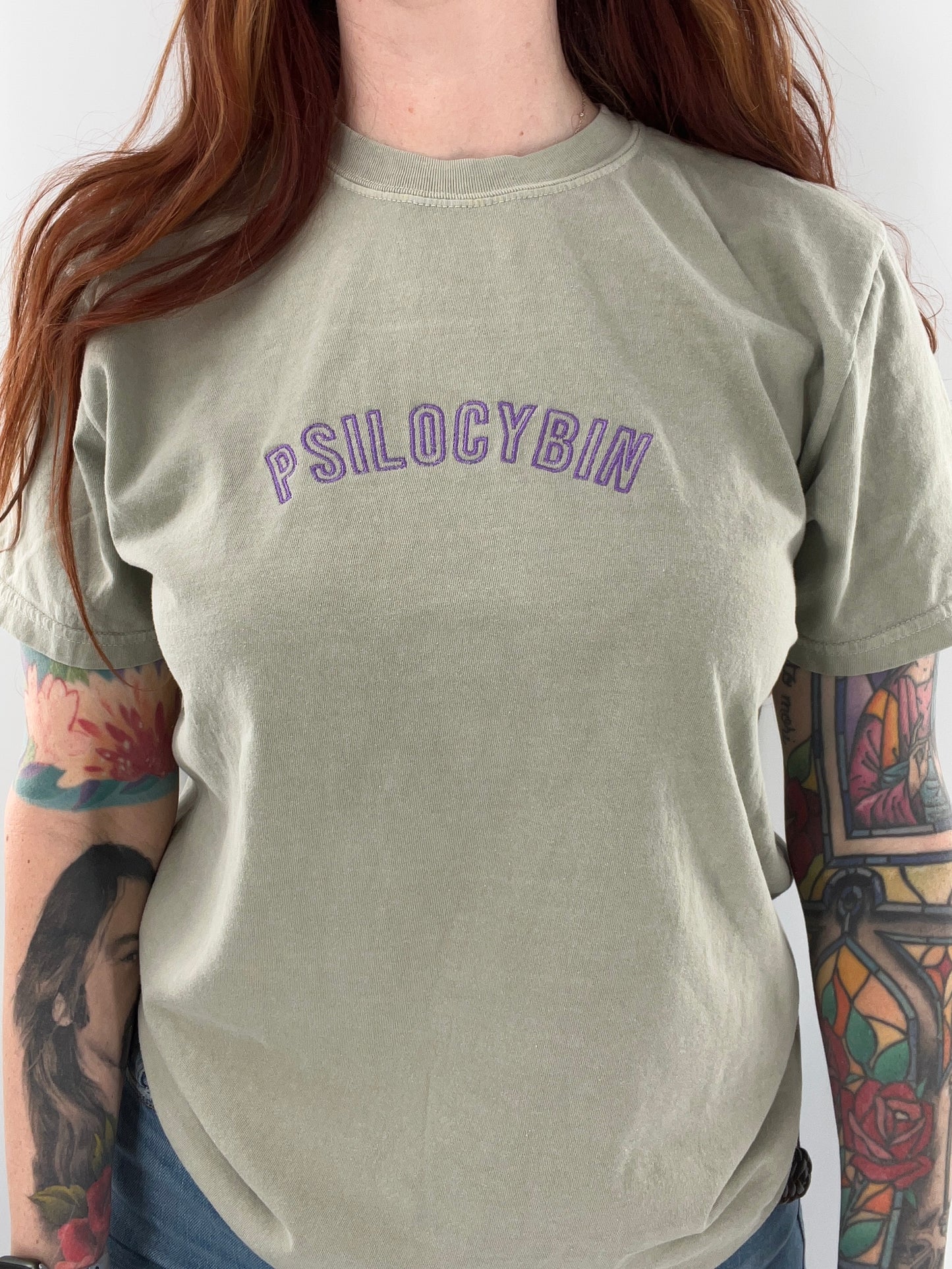 Psilocybin Embroidered Unisex Comfort Colors Tee