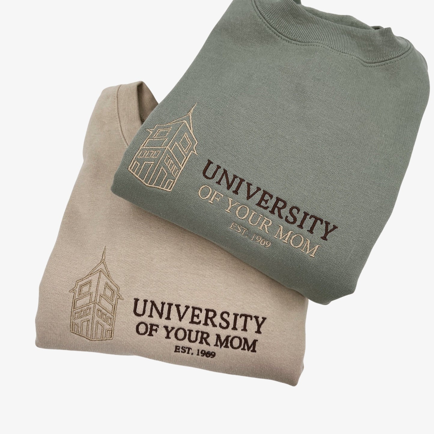 University of Your Mom Schoolhouse Embroidered Crewneck