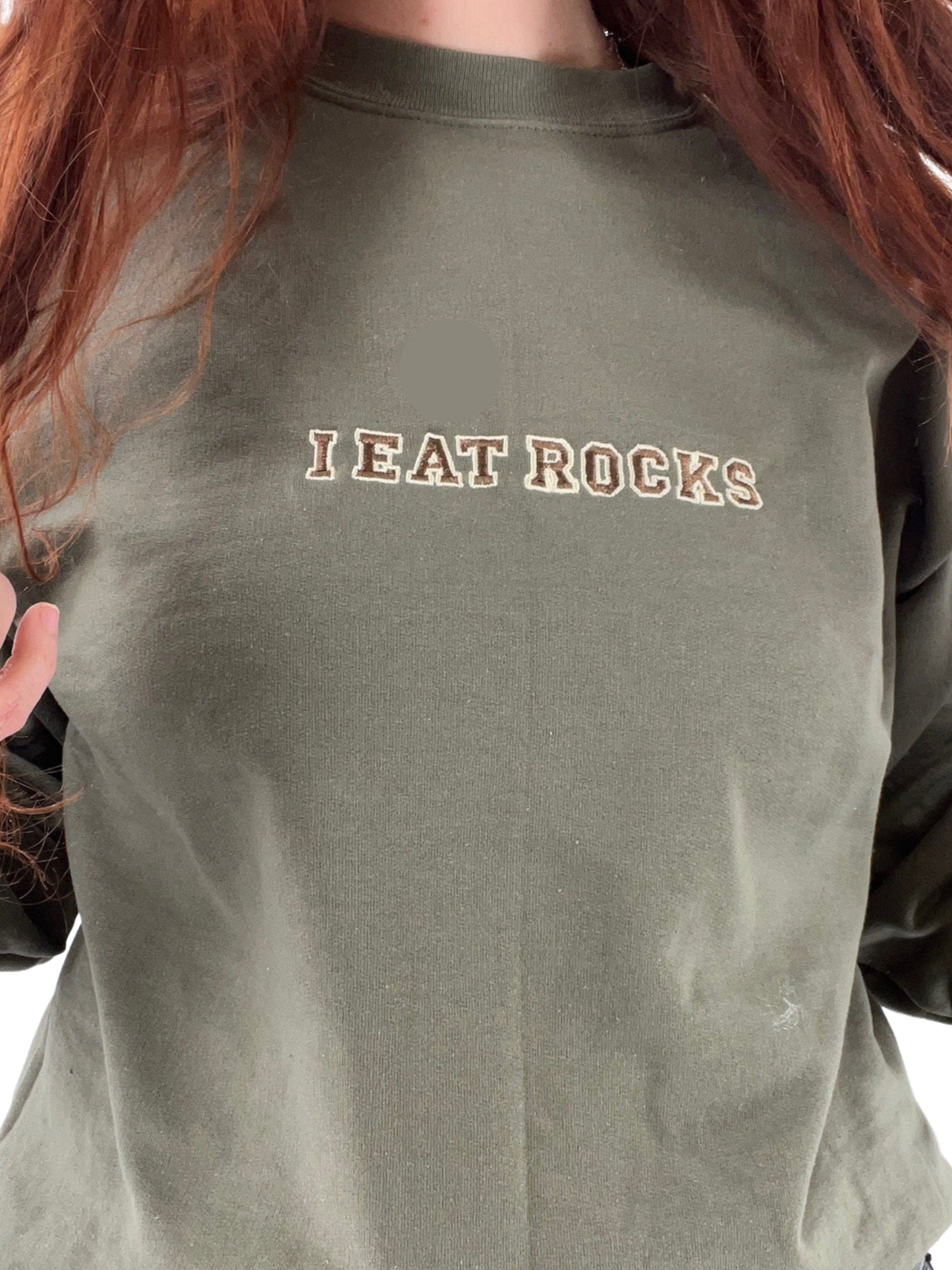 I Eat Rocks Embroidered Unisex Shirt