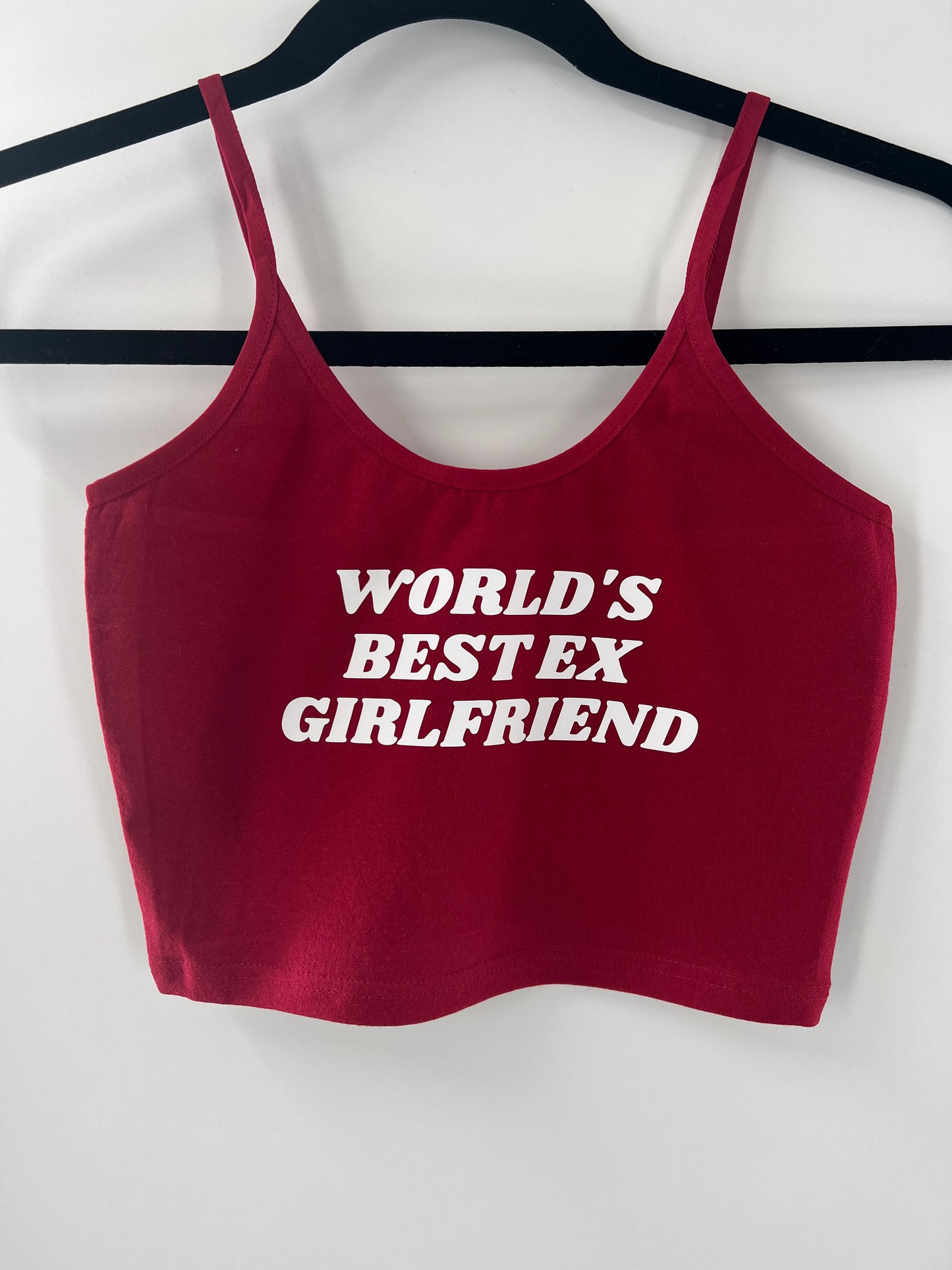 World's Best Ex Girlfriend Spaghetti Strap Cropped Tank