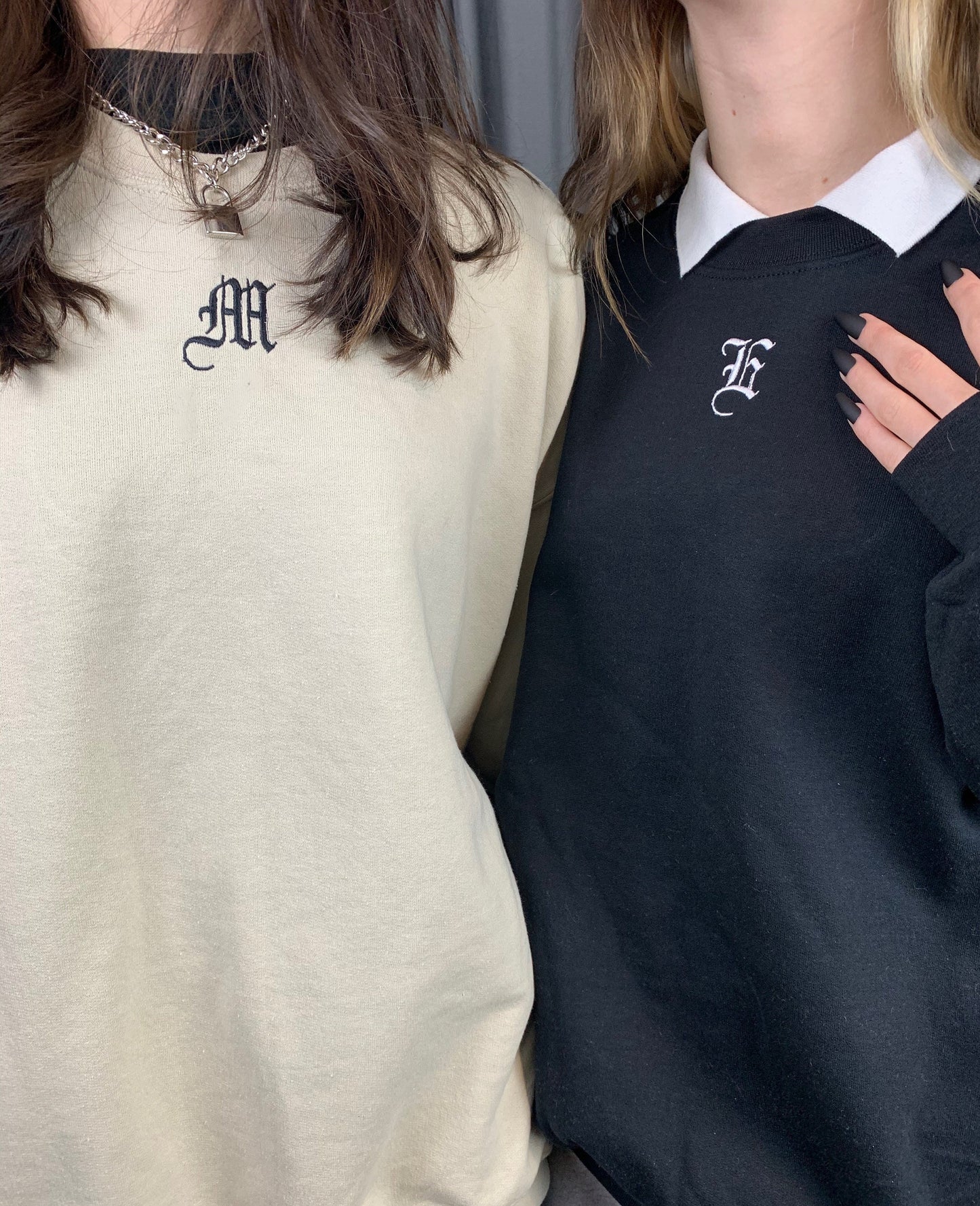 Custom Old English Initial Crewneck Sweatshirt | Gift For Her | Gift For Him |Edgy Personalized Gifts |Baddie Gift | Personalized Shirt