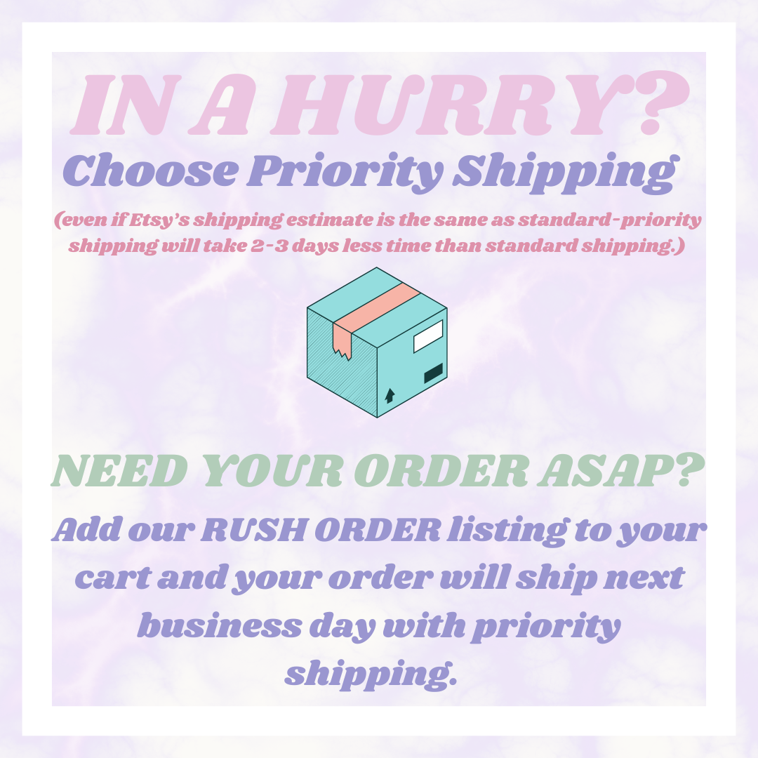 a poster with the words in a hurry? choose priority shipping