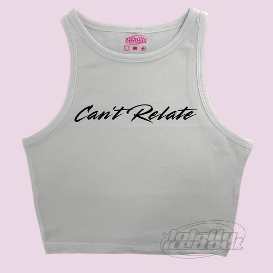 a white tank top with the words can&#39;t relax on it