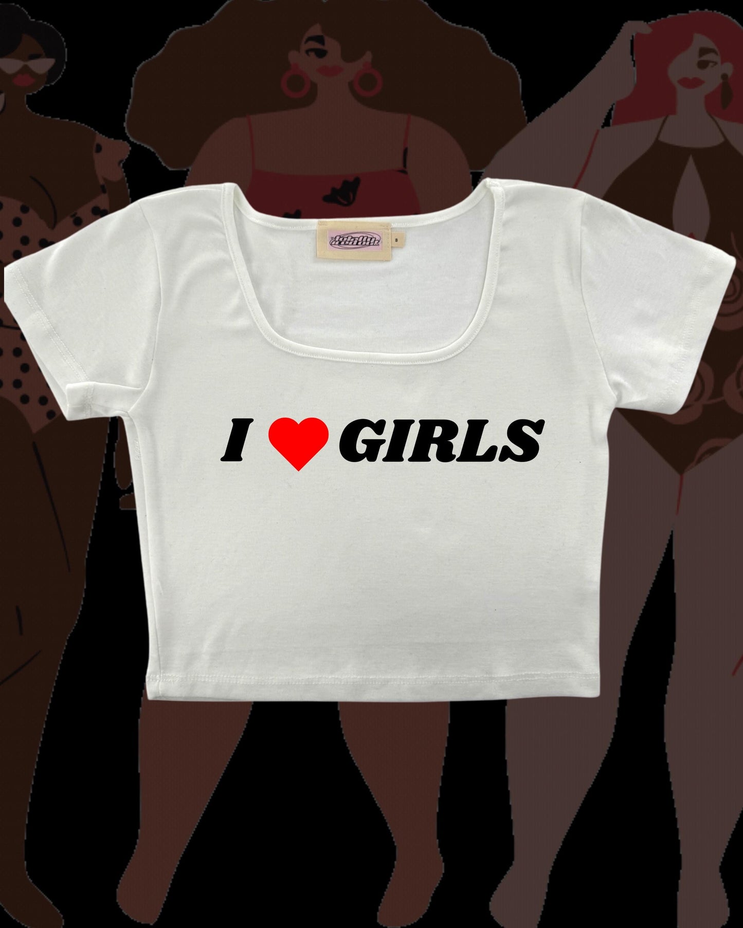 a white shirt with the words i love girls on it