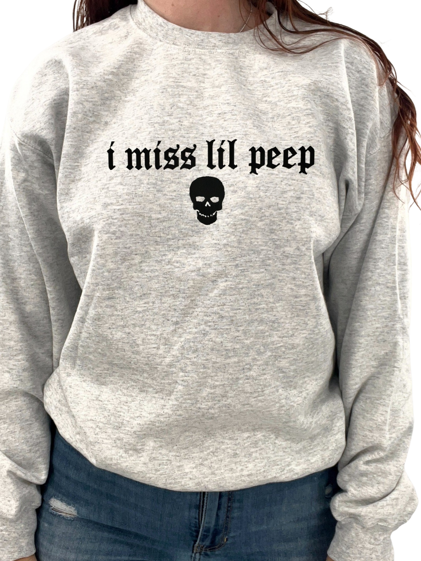 I Miss Lil Peep Embroidered Crewneck