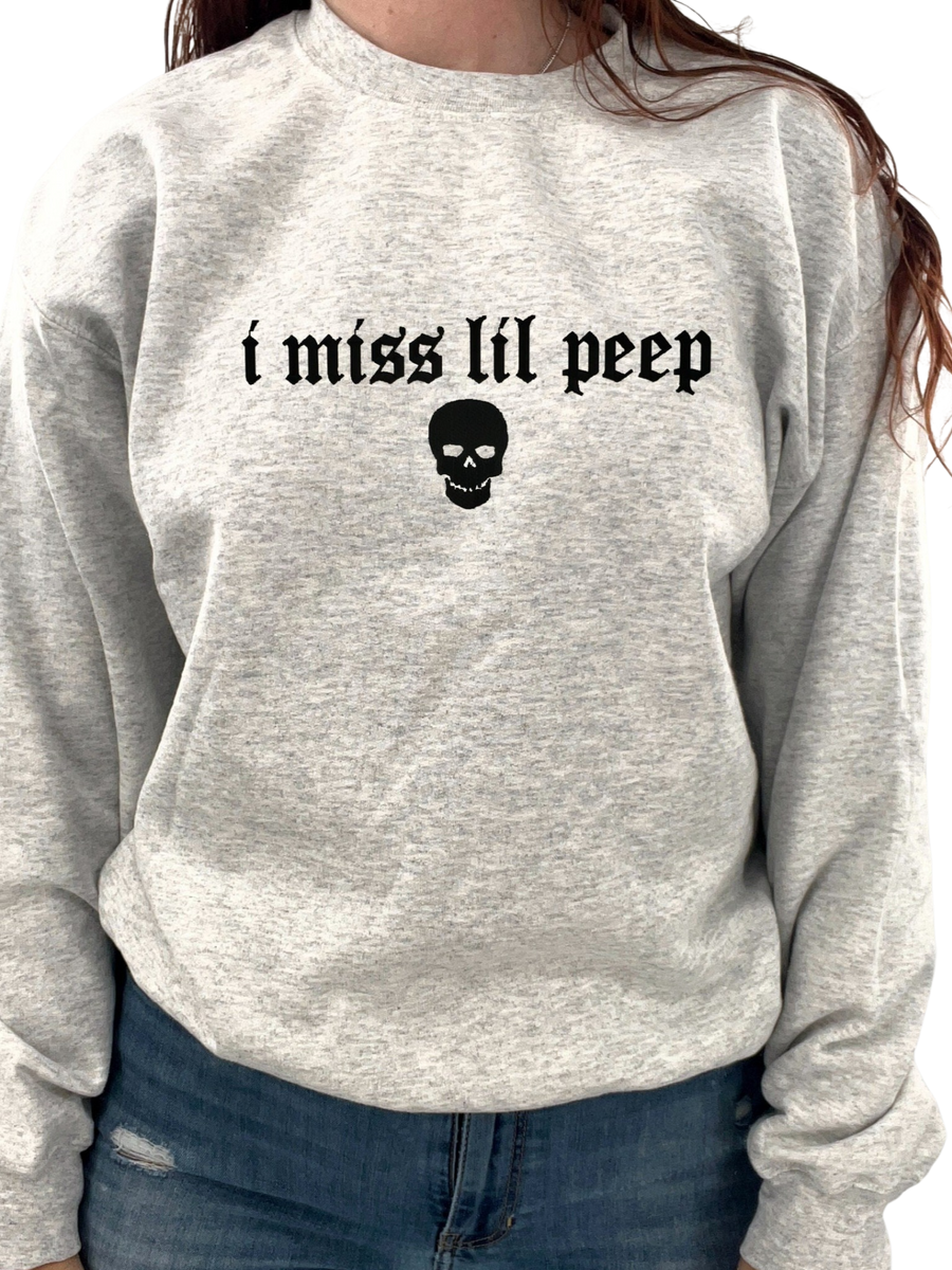 I Miss Lil Peep Embroidered Crewneck