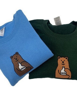 Loopy Bear Embroidered Unisex Crewneck