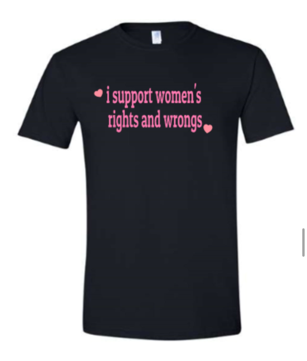 a t - shirt that says i support women's rights and wrongs