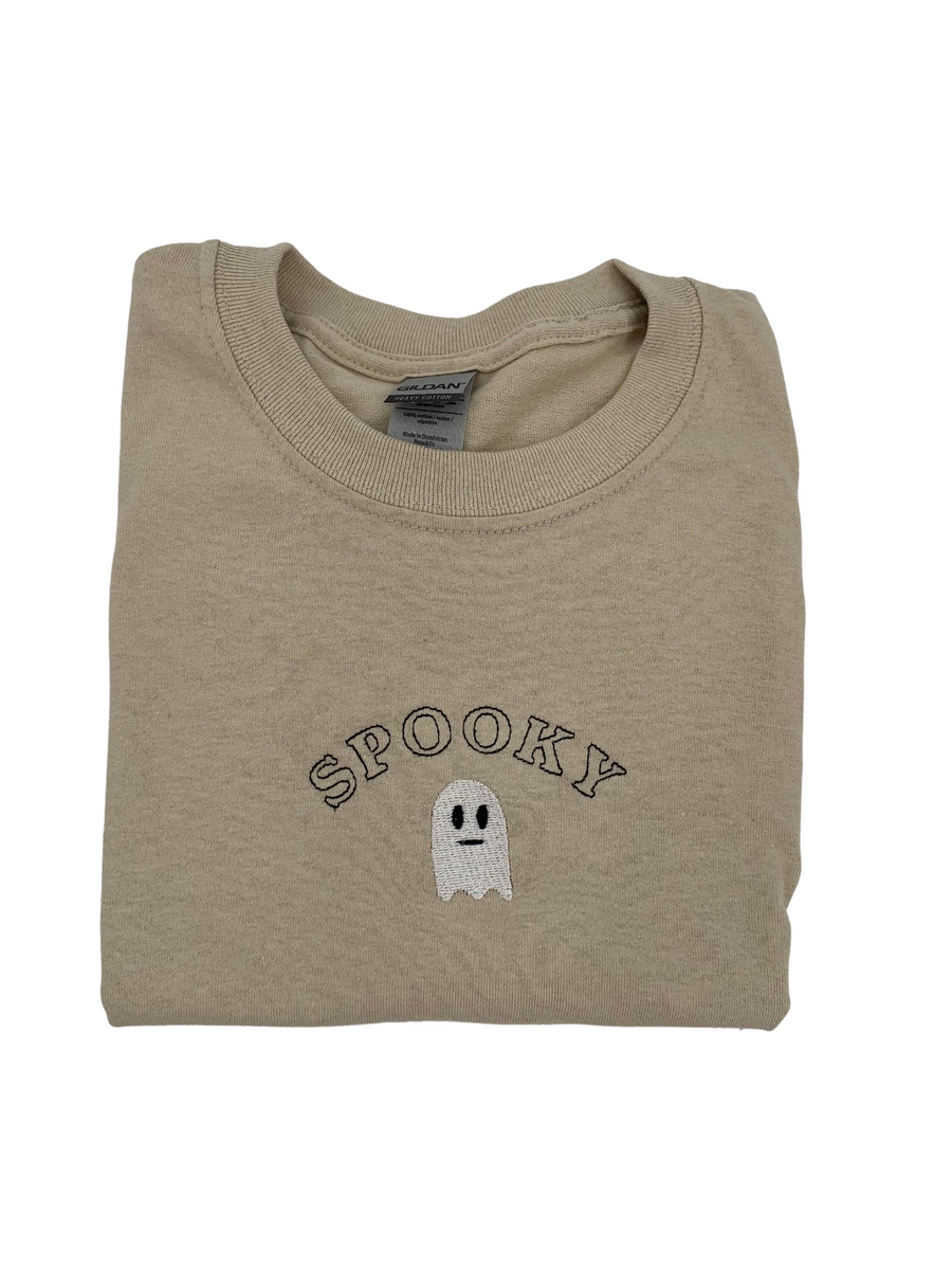 “Spooky” Ghost Embroidered Tee