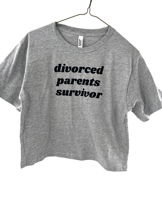 Divorced Parents Survivor Cropped Tee