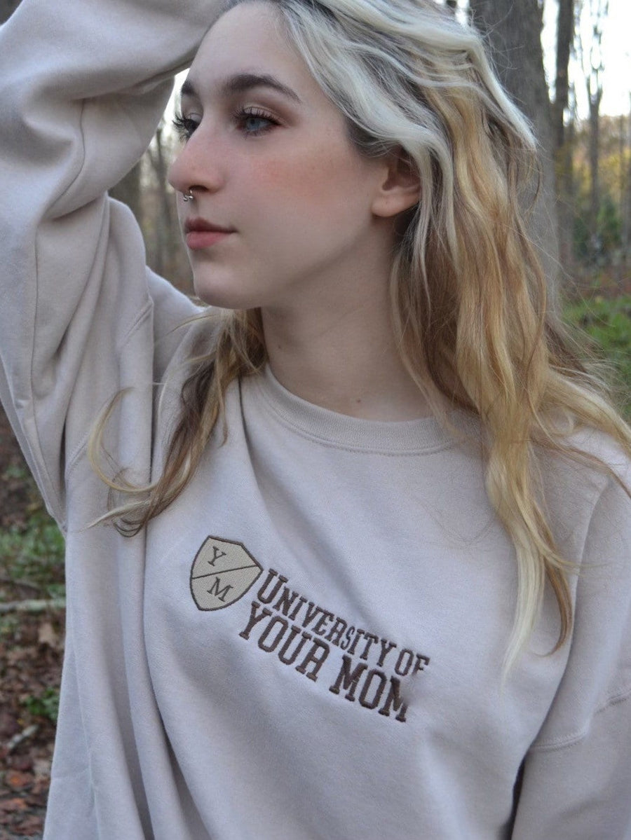 University of Your Mom Y/M Embroidered Crewneck