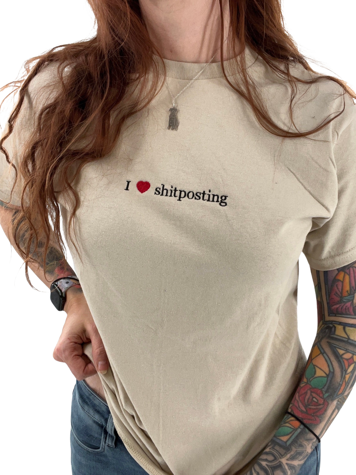 I Love Sh!tposting Unisex Embroidered Unisex Shirt