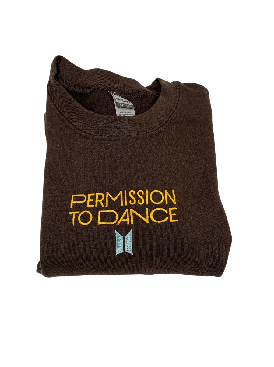 Permission To Dance Embroidered Crewneck
