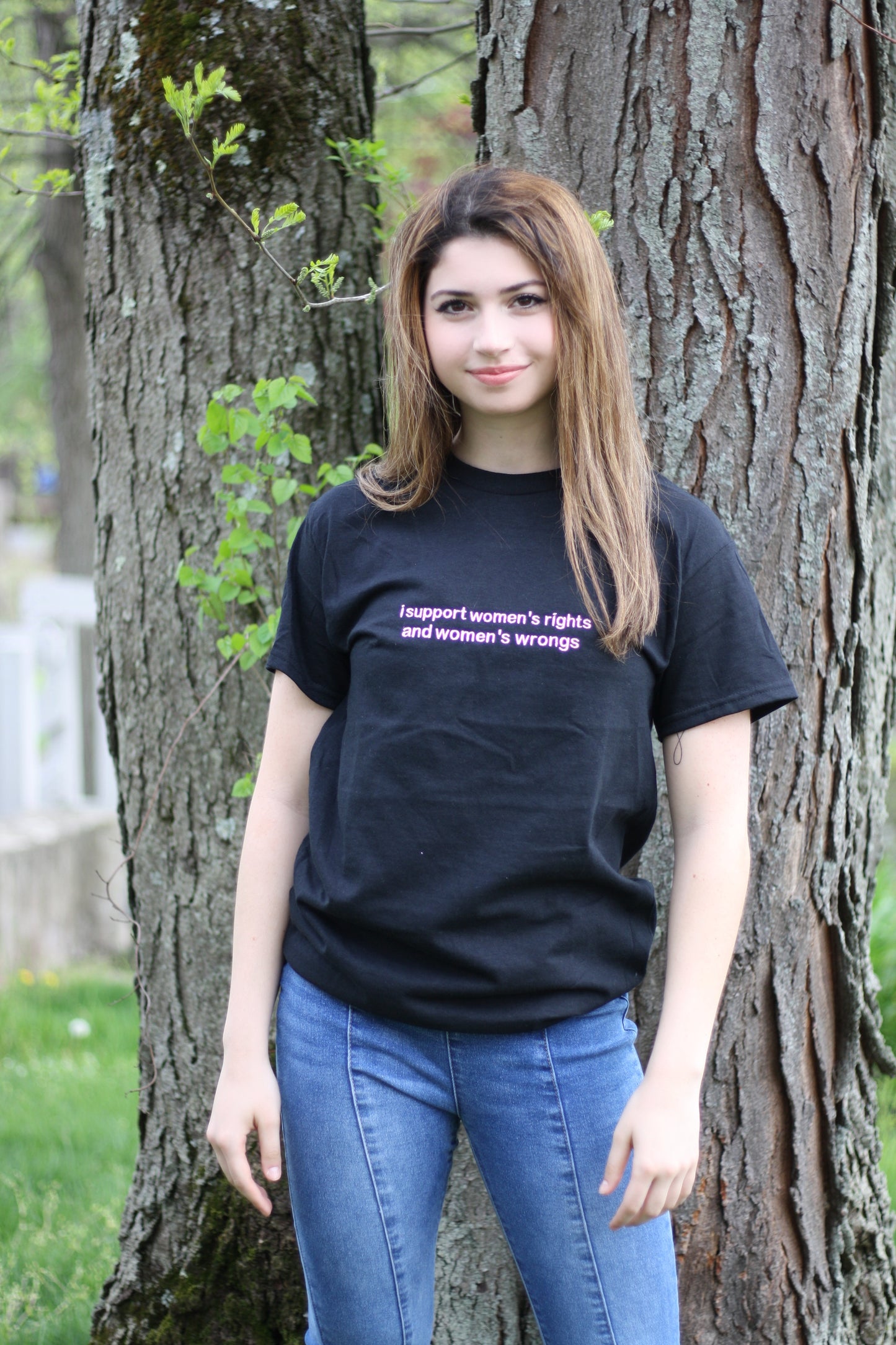 I Support Women's Rights and Wrongs Embroidered T-Shirt or Sweatshirt