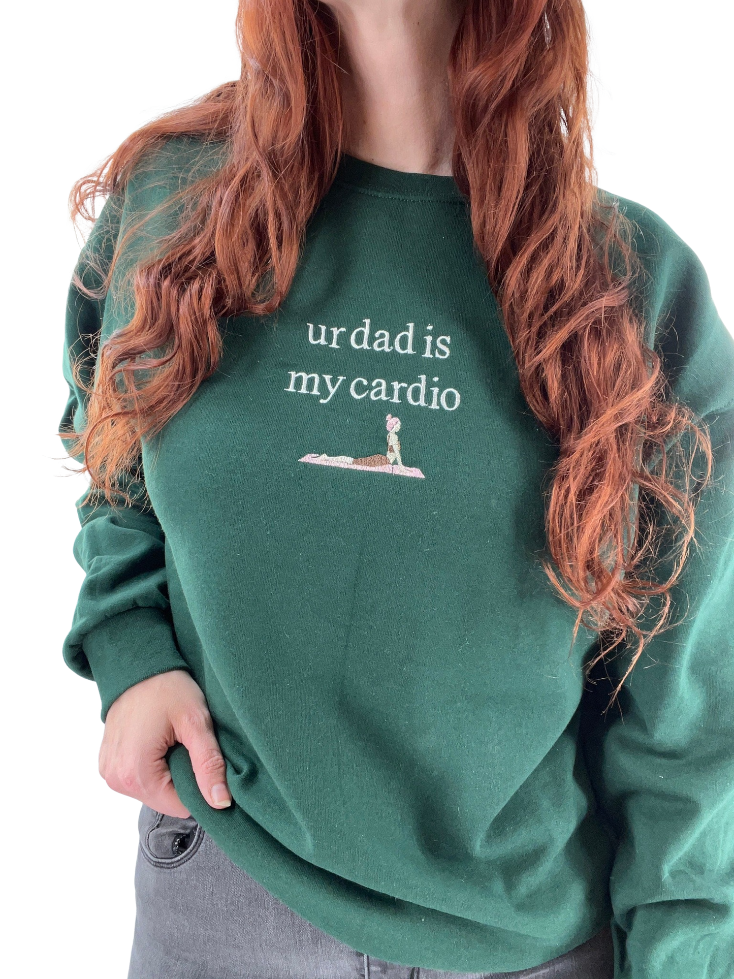 Ur Dad Is My Cardio Embroidered Unisex T-Shirt or Sweatshirt