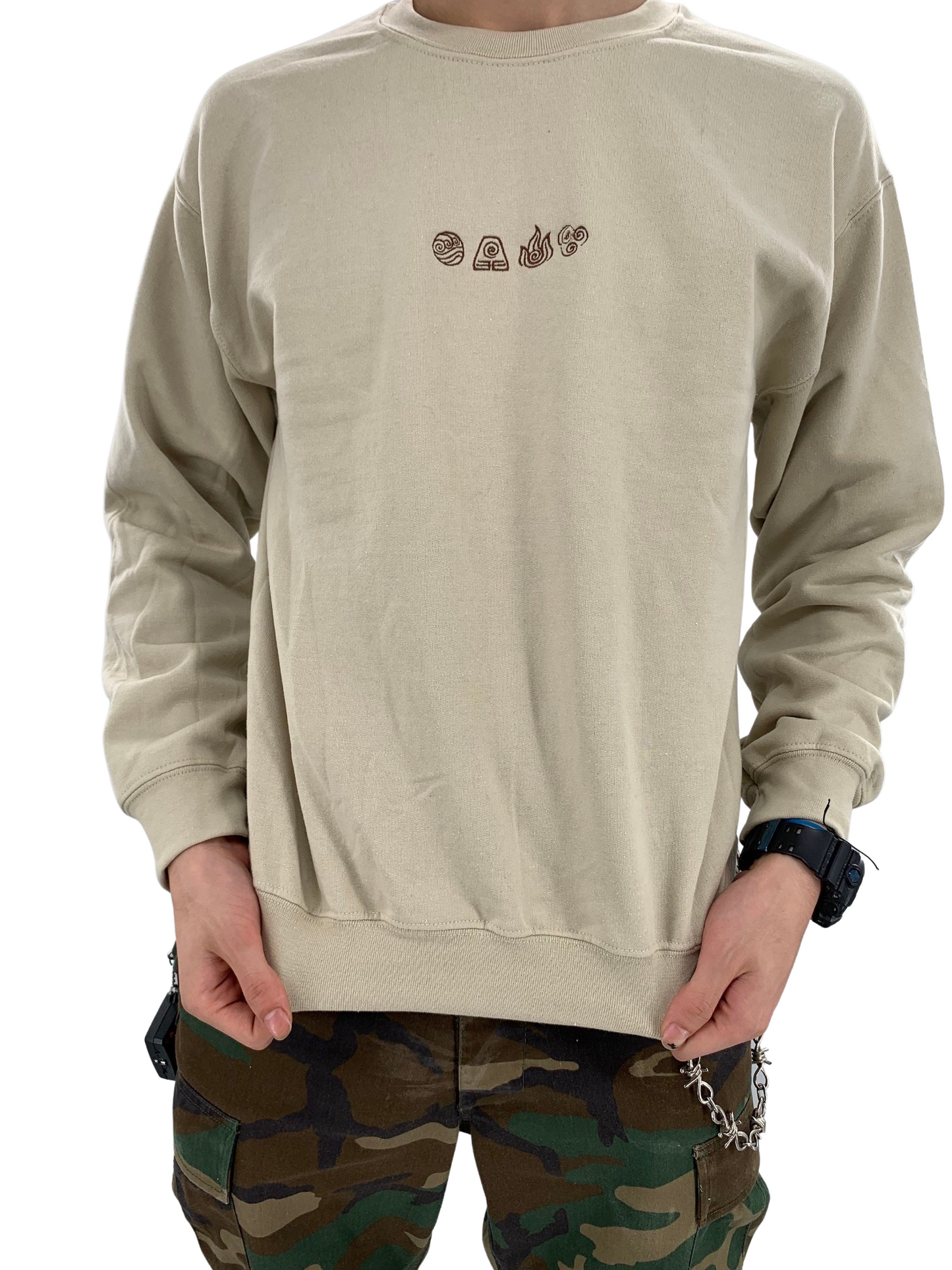 Elements Embroidered Crewneck