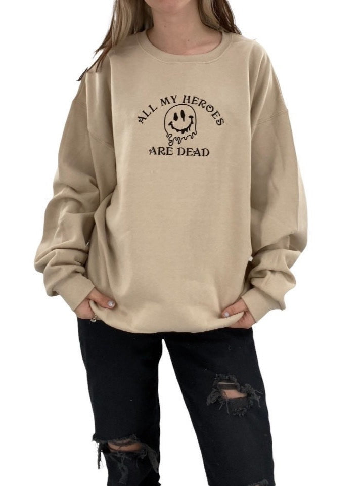 All My Heroes Are Dead Embroidered Crewneck