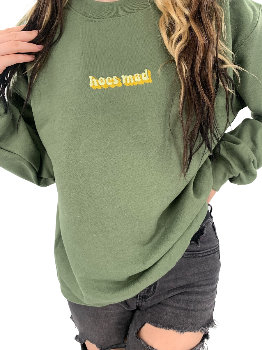 Hoes Mad Embroidered Crewneck
