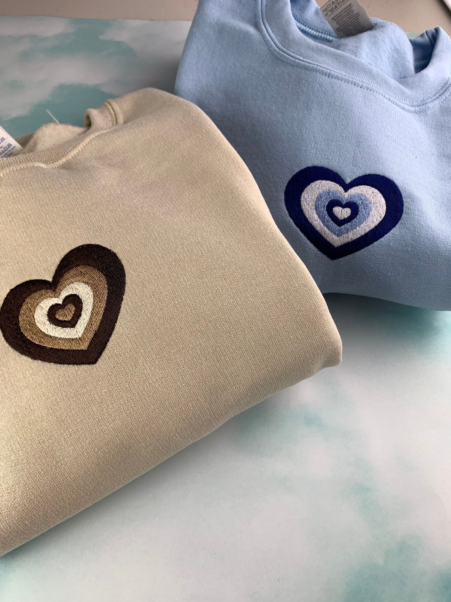 Heart Embroidered Crewneck