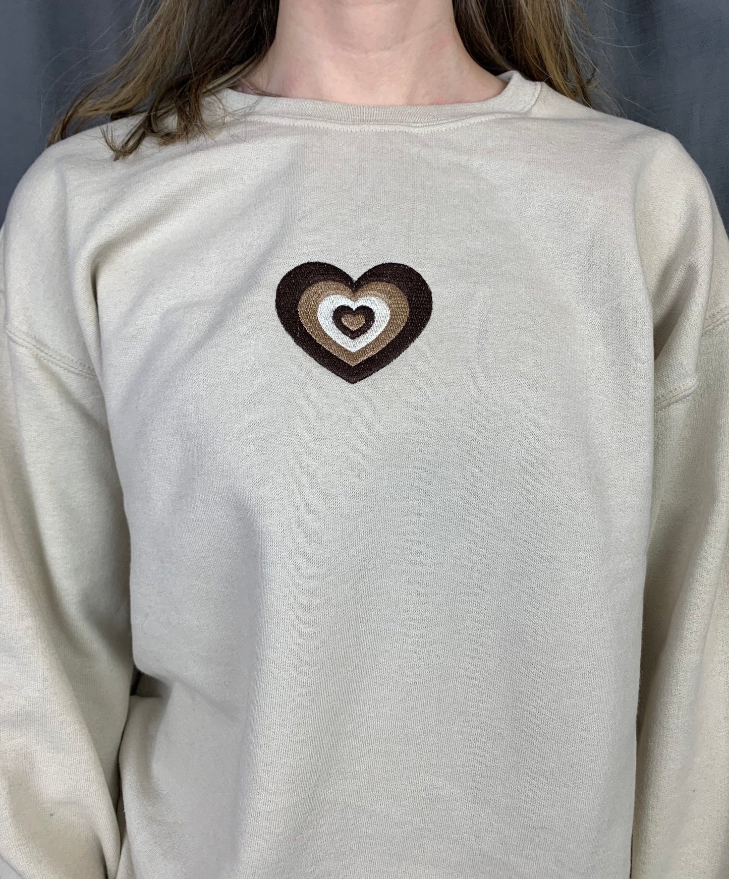 Heart Embroidered Crewneck