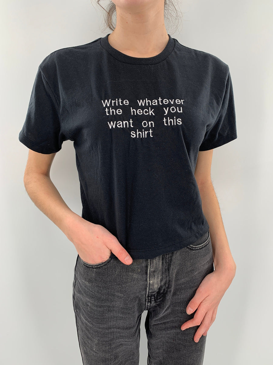 Custom Embroidered Crop Top | Customizable Embroidered Crop Top | Personalized Crop Top | Gift for Her | Custom Edgy Tee | Trendy Gift