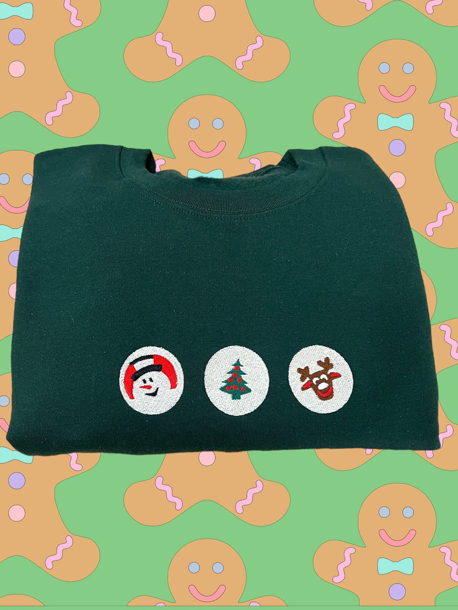 Christmas Cookies Embroidered Sweatshirt