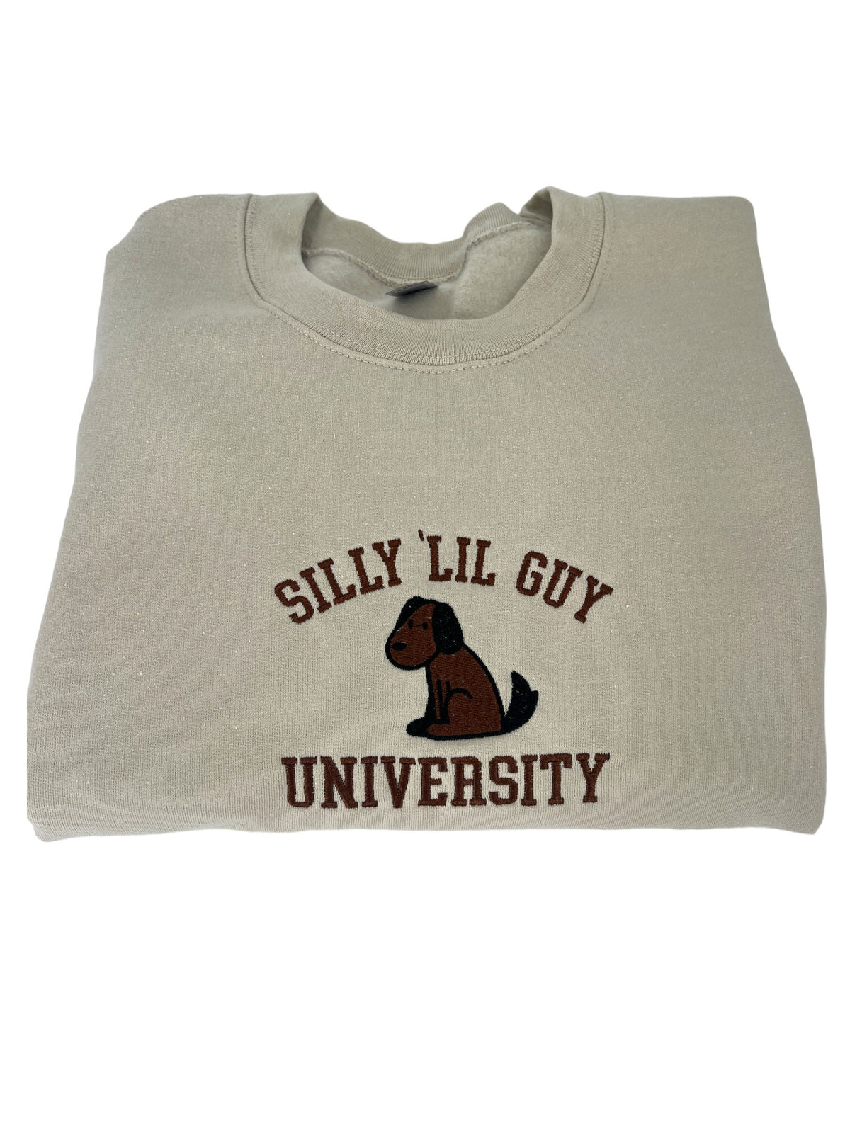 Silly Lil Guy University Unisex Embroidered T-Shirt or Crewneck  Sweatshirt