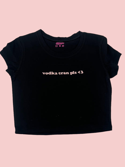 a black t - shirt with the words vodka grans on it